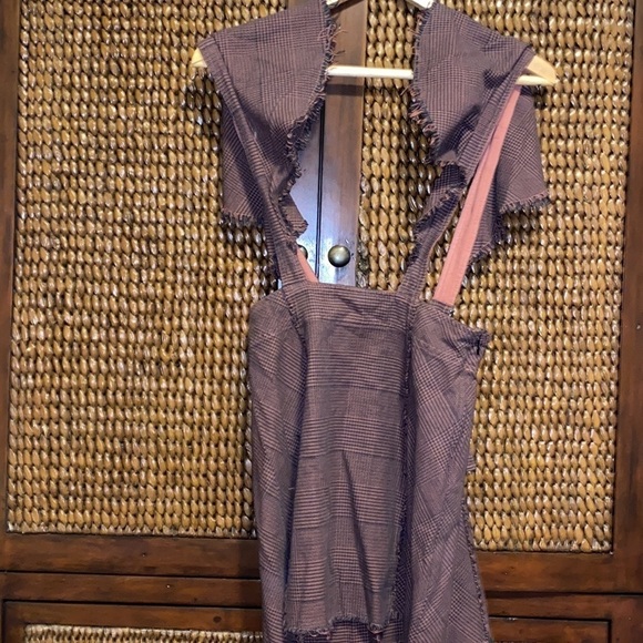 Free People Plaid Pinafore Skirt NWOT - Picture 5 of 7